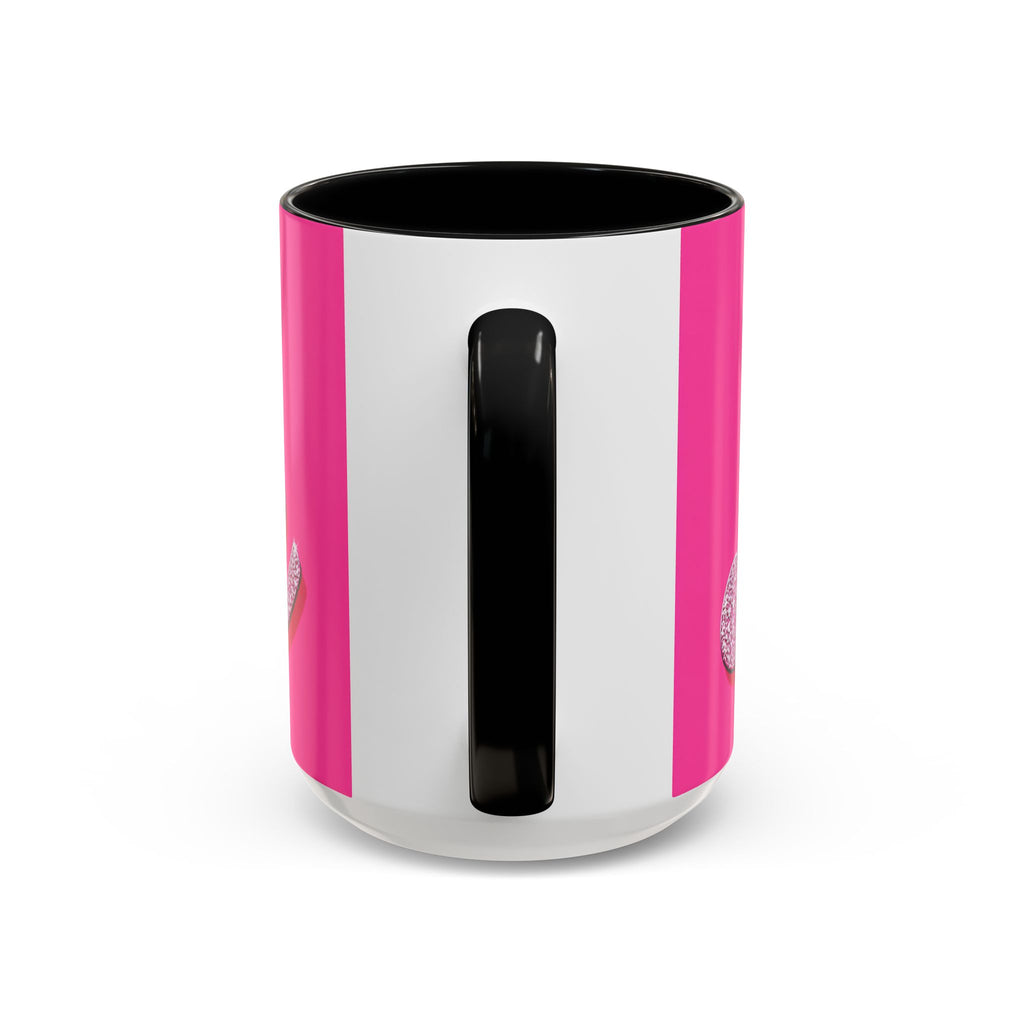 Barbie Pink Accent Coffee Mug with Rhinestone Script — Glam Tea & Coffee Gift
