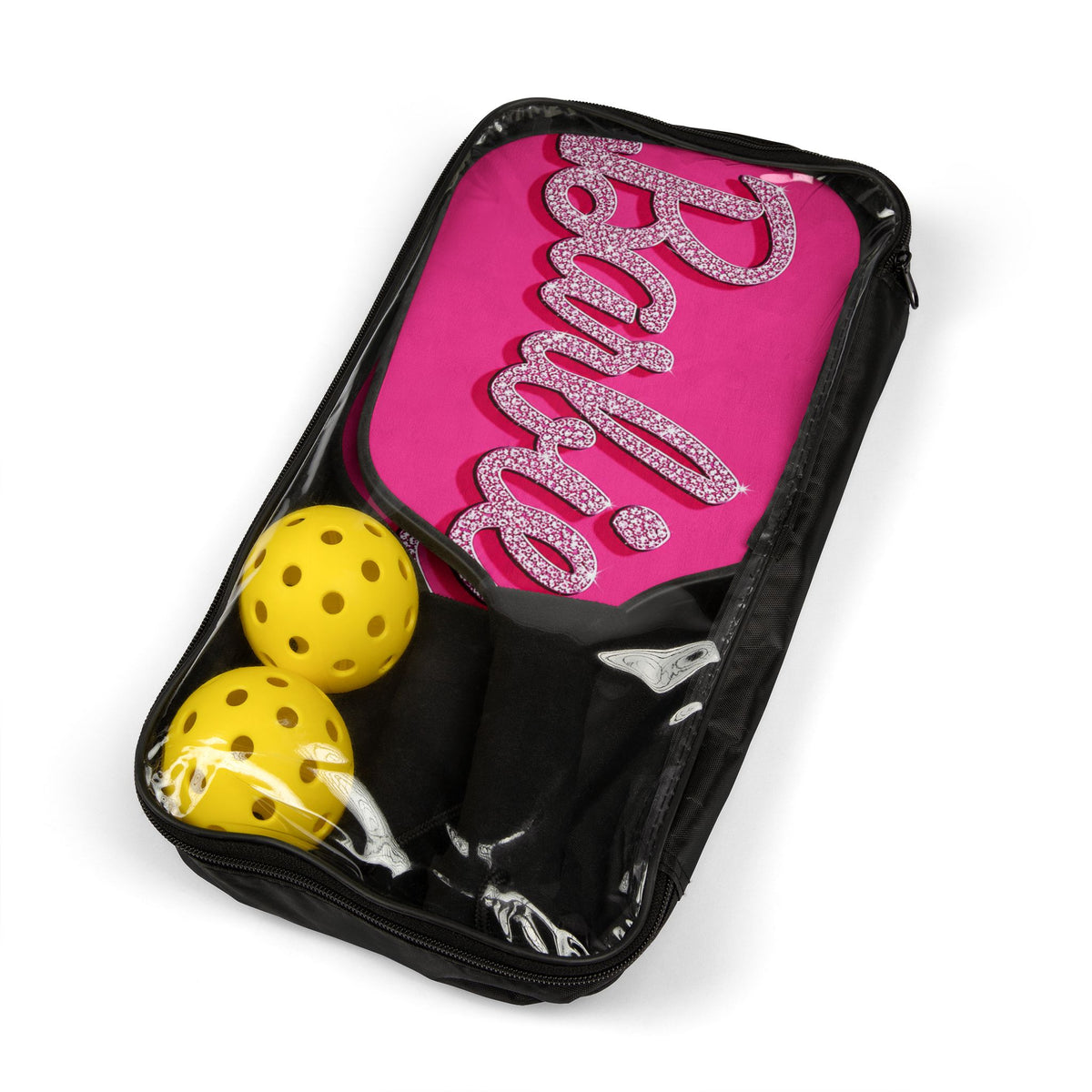 Hot Pink Bedazzled Barbie Pickleball Paddle Set