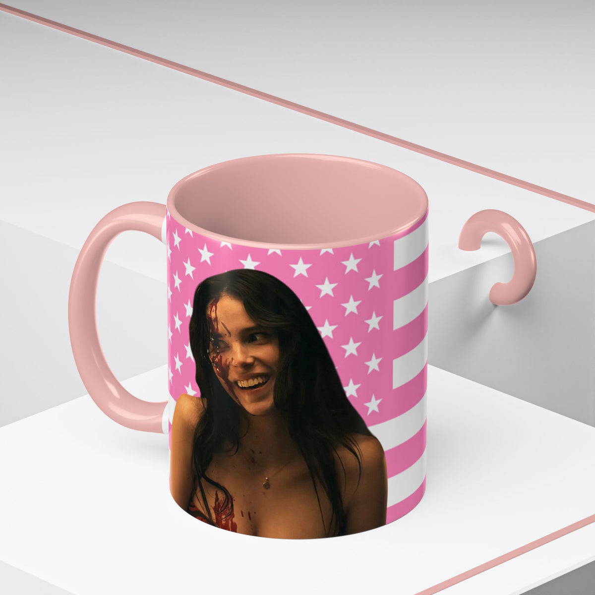 Inde Navarette Pink America Flag Mug I Obsession