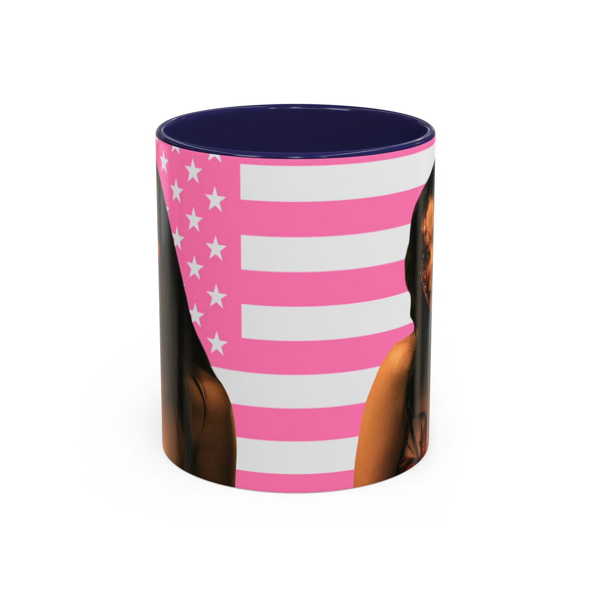 Inde Navarette Pink America Flag Mug I Obsession