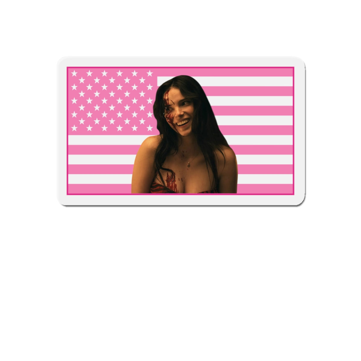 Inde Navarette Pink America Flag Magnet I Obsession