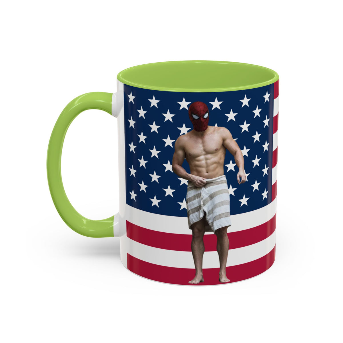 Spiderman Brand New Day American Flag Mug I Shirtless Hot Tub Scene