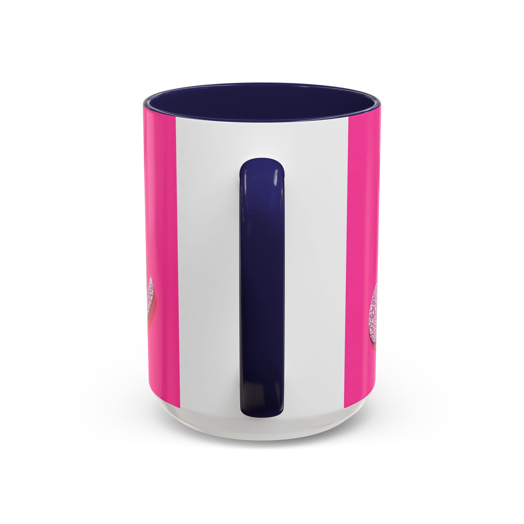Barbie Pink Accent Coffee Mug with Rhinestone Script — Glam Tea & Coffee Gift