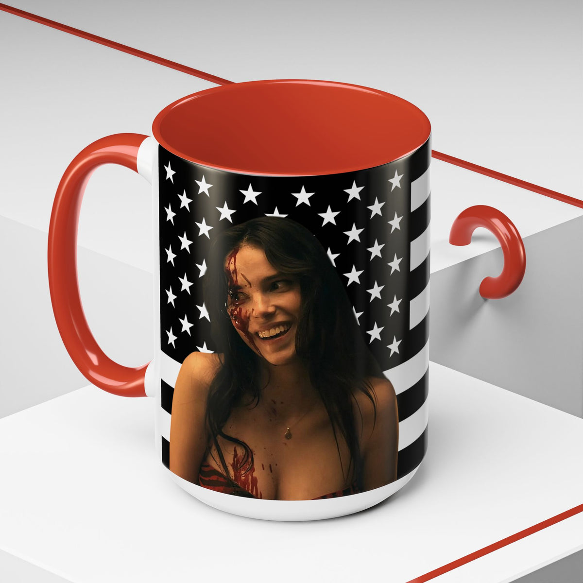 Inde Navarette Black America Flag Mug I Obsession