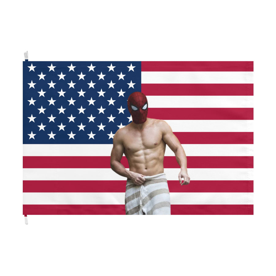 Spiderman Brand New Day American Double-sided American Flag I ShirtlessHot Tub Scene