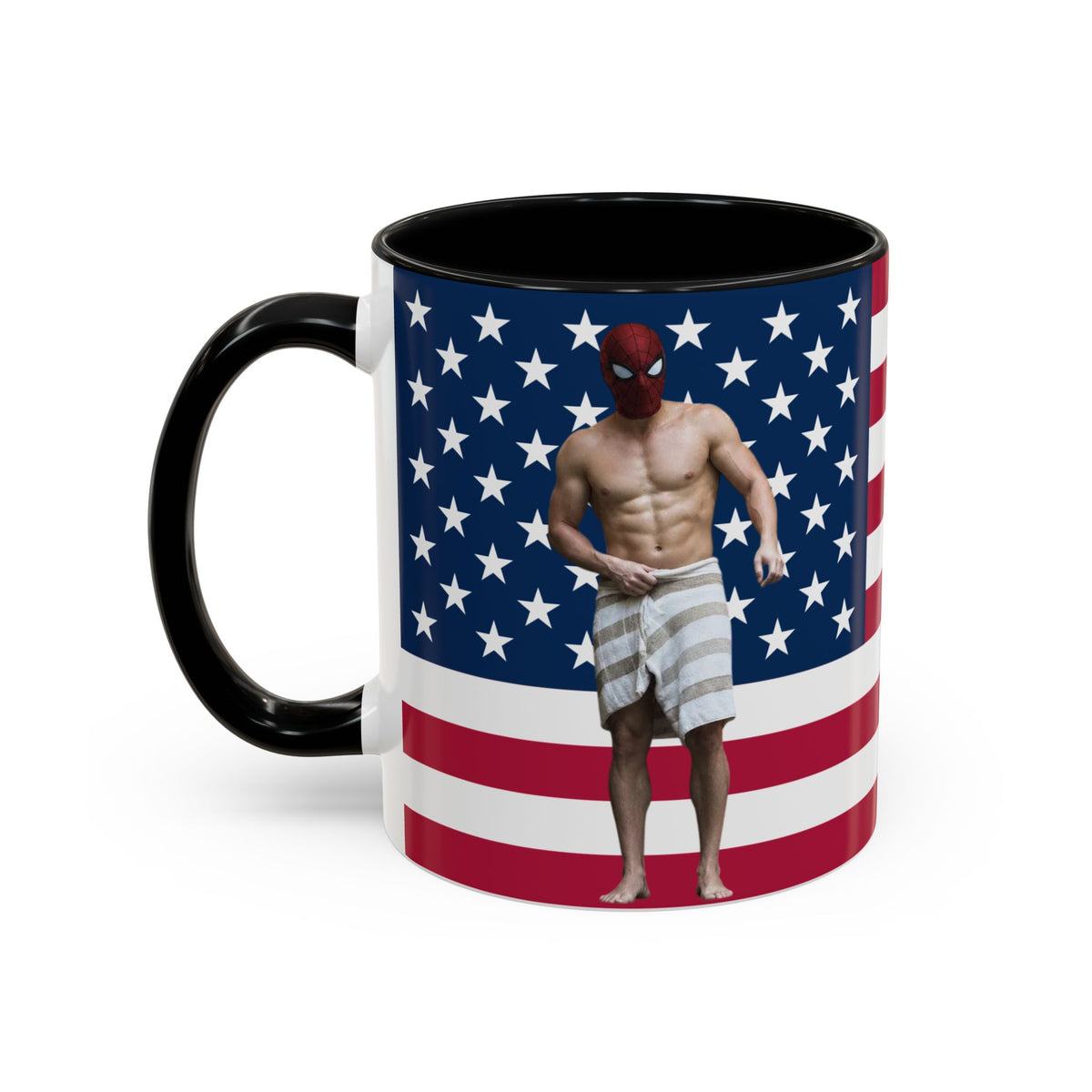 Spiderman Brand New Day American Flag Mug I Shirtless Hot Tub Scene