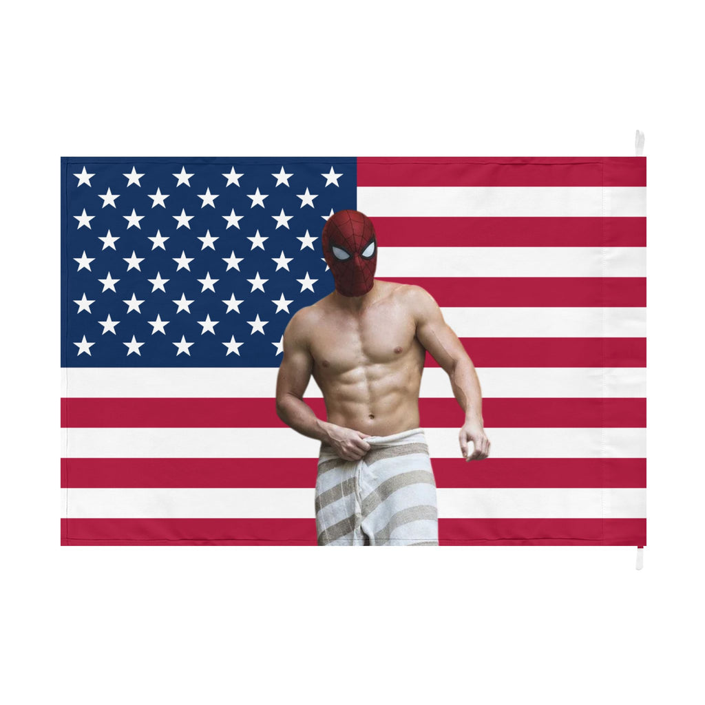 Spiderman Brand New Day American Double-sided American Flag I ShirtlessHot Tub Scene