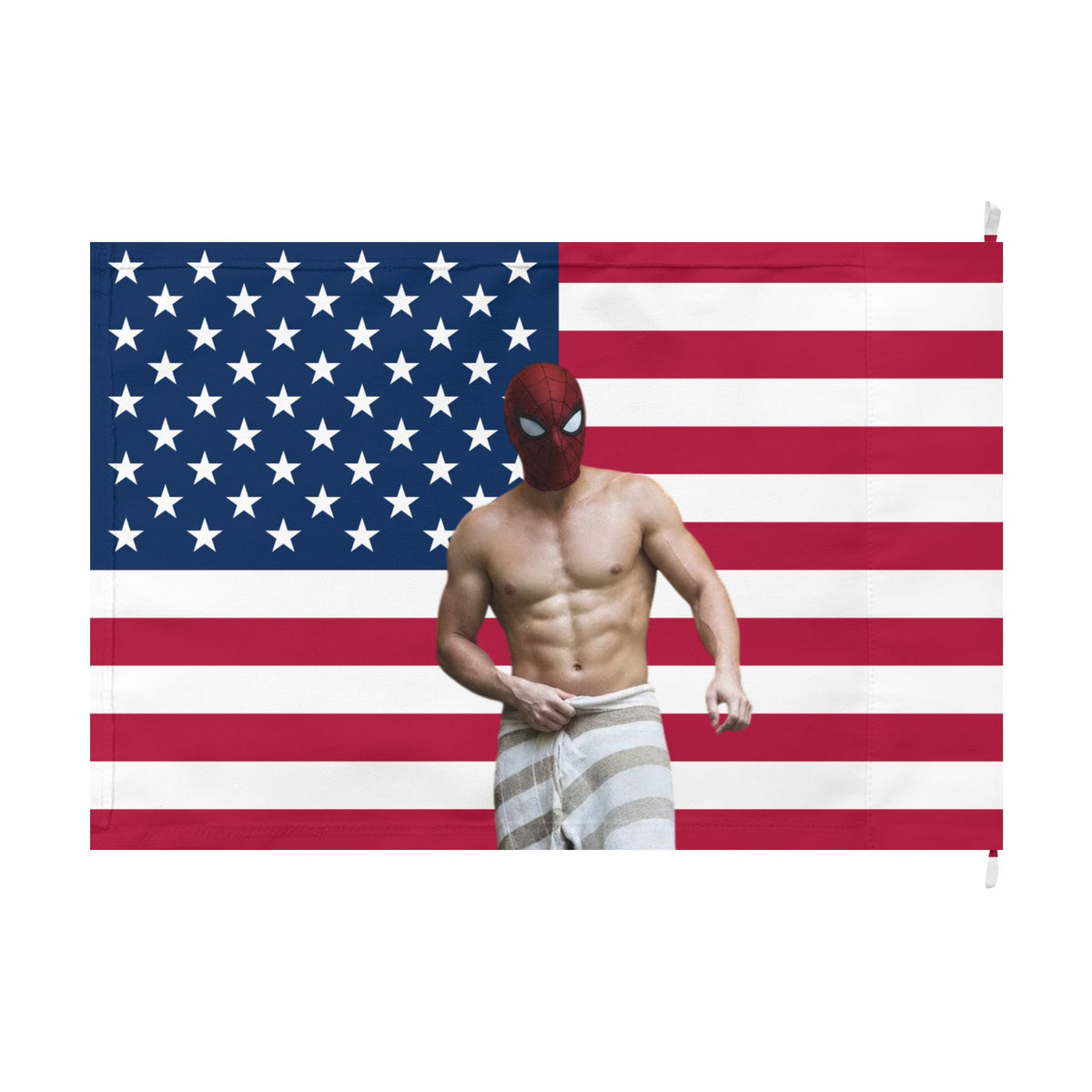 Spiderman Brand New Day American Double-sided American Flag I ShirtlessHot Tub Scene