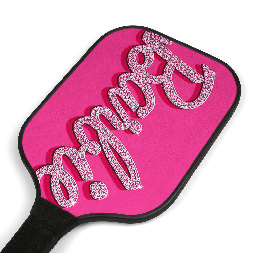 Hot Pink Bedazzled Barbie Pickleball Paddle Set
