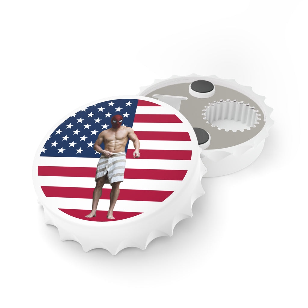 Magnetic Spidermen Brand New Day America Flag Bottle Opener