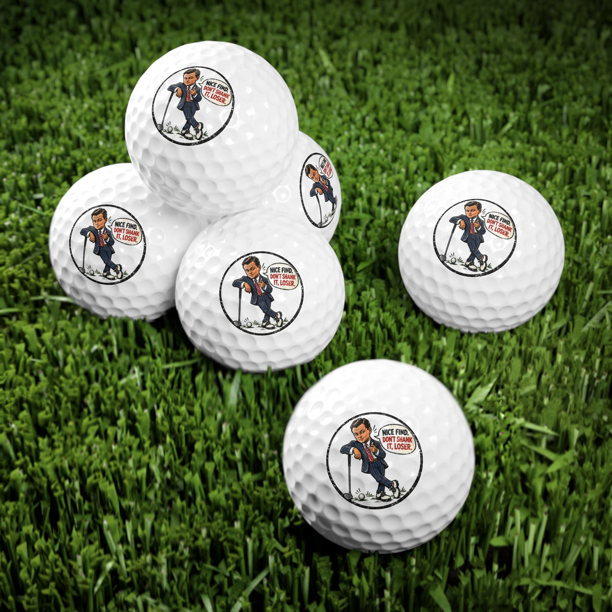 The Wolf Of Wall Street, Leonardo DiCaprio Golf Balls, 6 Pieces