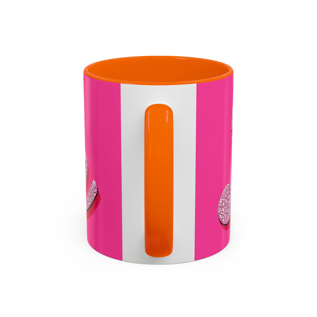 Barbie Pink Accent Coffee Mug with Rhinestone Script — Glam Tea & Coffee Gift