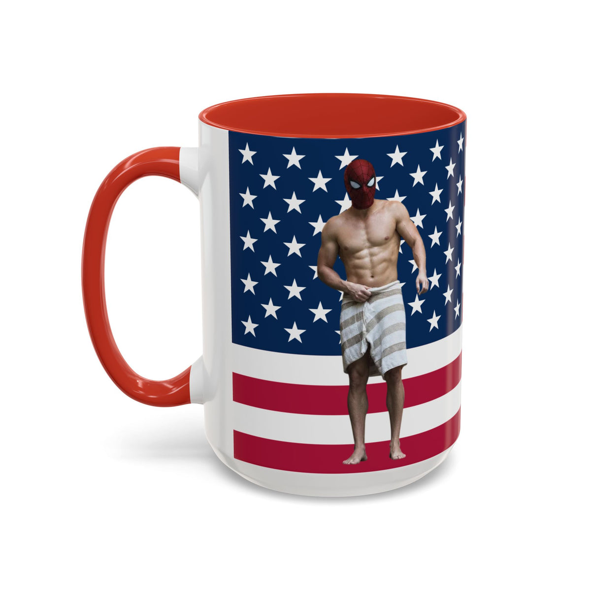 Spiderman Brand New Day American Flag Mug I Shirtless Hot Tub Scene