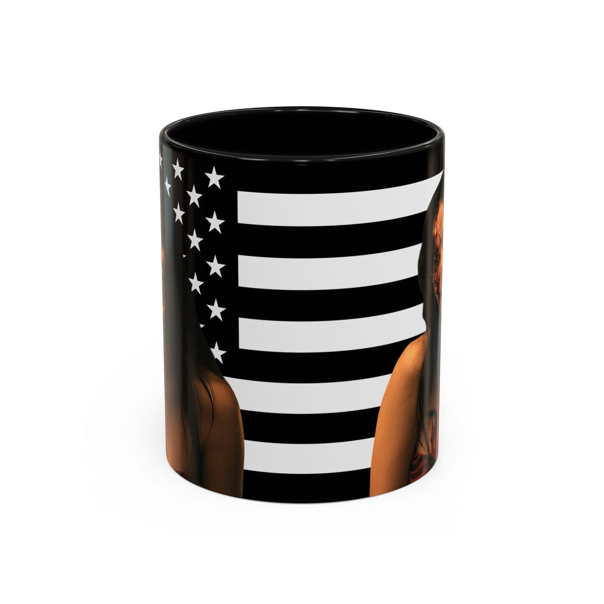 Inde Navarette Black America Flag Mug I Obsession