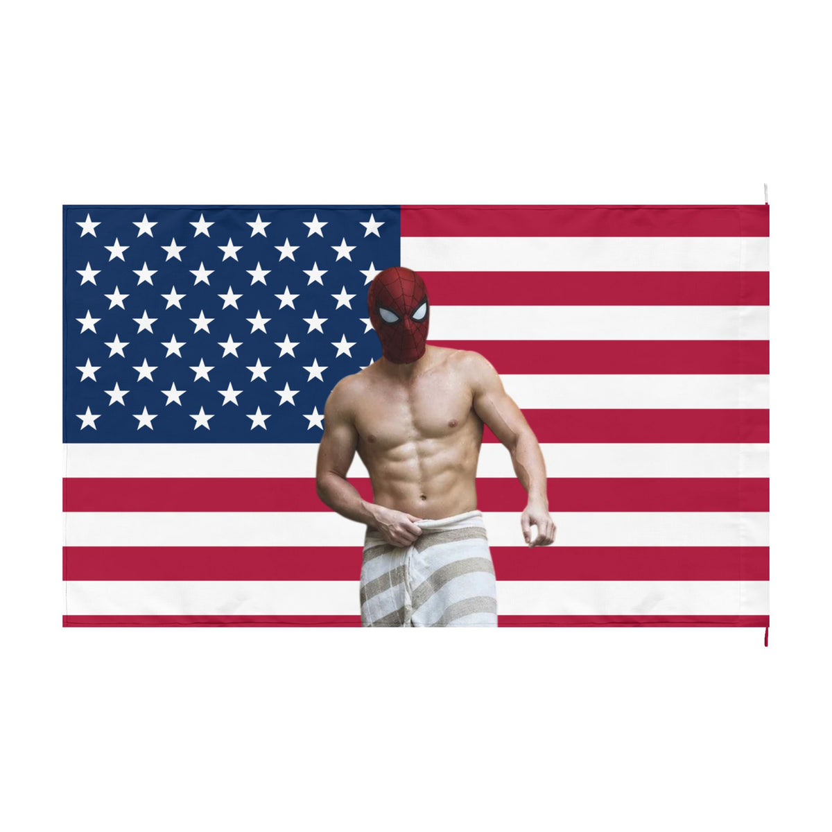 Spiderman Brand New Day American Double-sided American Flag I ShirtlessHot Tub Scene