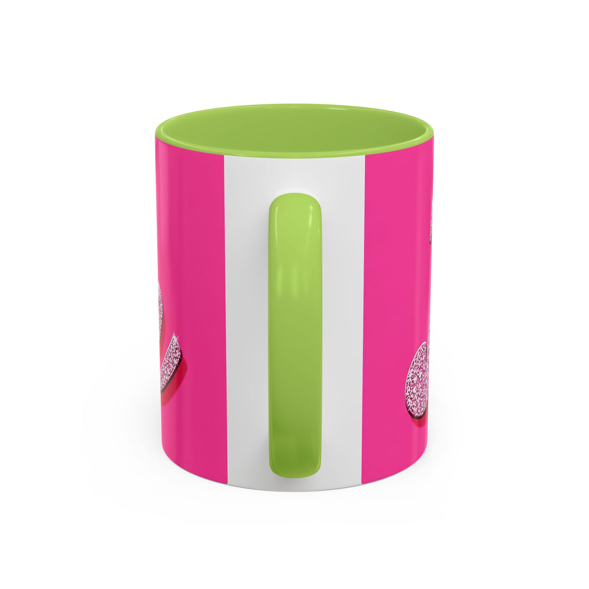 Barbie Pink Accent Coffee Mug with Rhinestone Script — Glam Tea & Coffee Gift