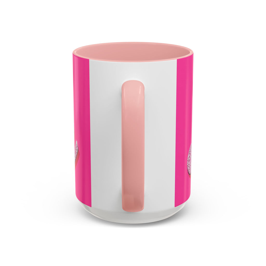 Barbie Pink Accent Coffee Mug with Rhinestone Script — Glam Tea & Coffee Gift