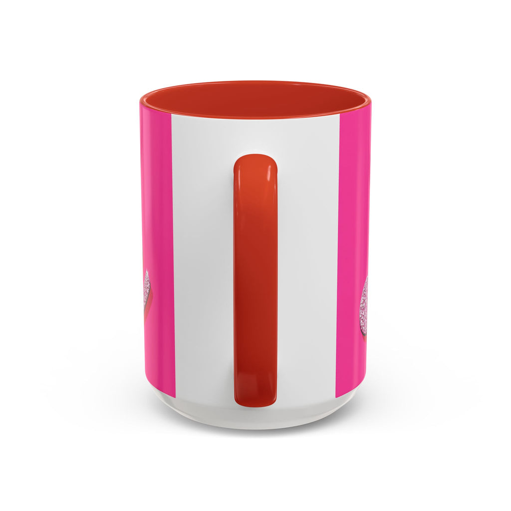 Barbie Pink Accent Coffee Mug with Rhinestone Script — Glam Tea & Coffee Gift