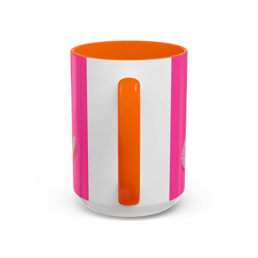 Barbie Pink Accent Coffee Mug with Rhinestone Script — Glam Tea & Coffee Gift