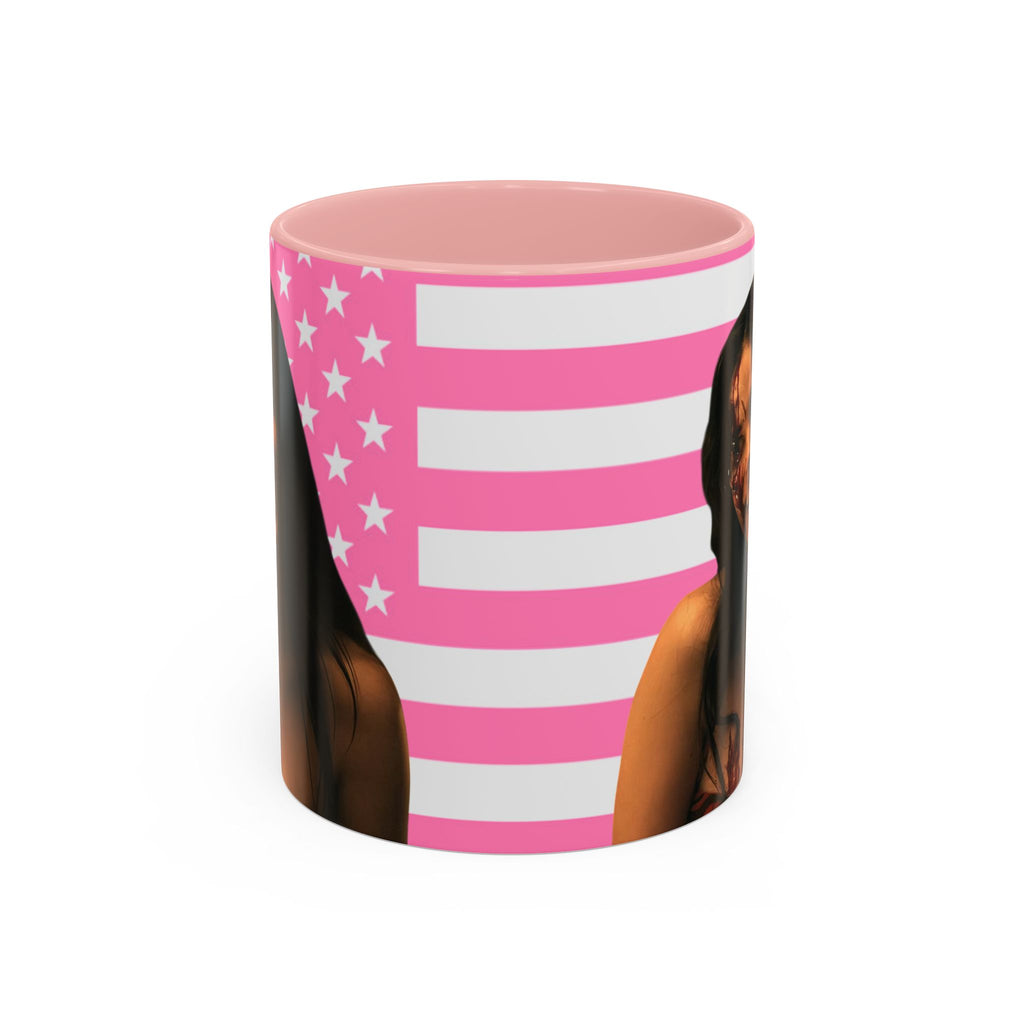 Inde Navarette Pink America Flag Mug I Obsession