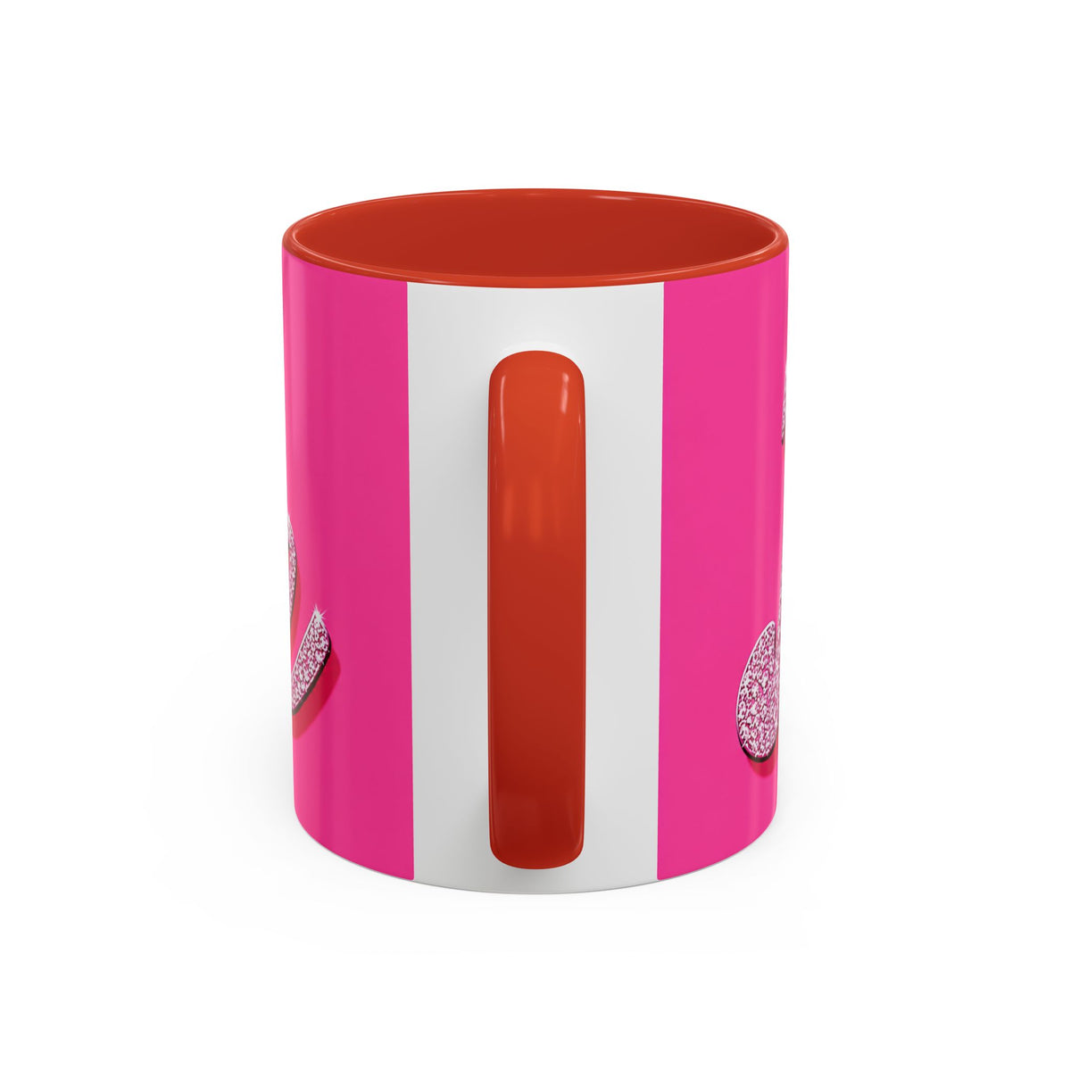 Barbie Pink Accent Coffee Mug with Rhinestone Script — Glam Tea & Coffee Gift
