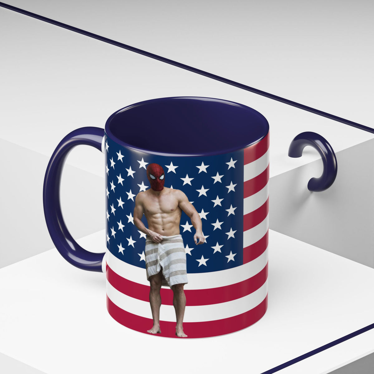 Spiderman Brand New Day American Flag Mug I Shirtless Hot Tub Scene