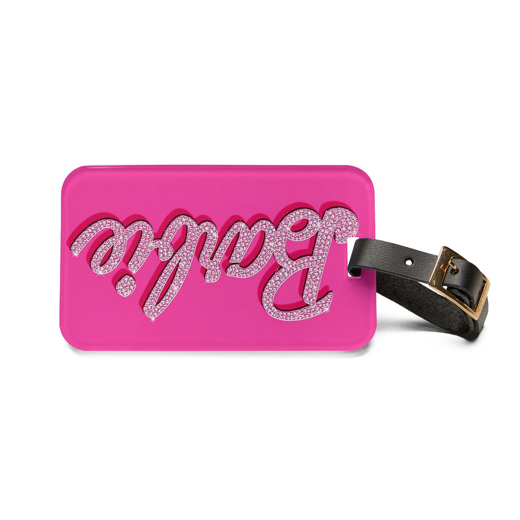 Hot Pink Bedazzled Barbie Luggage Tag