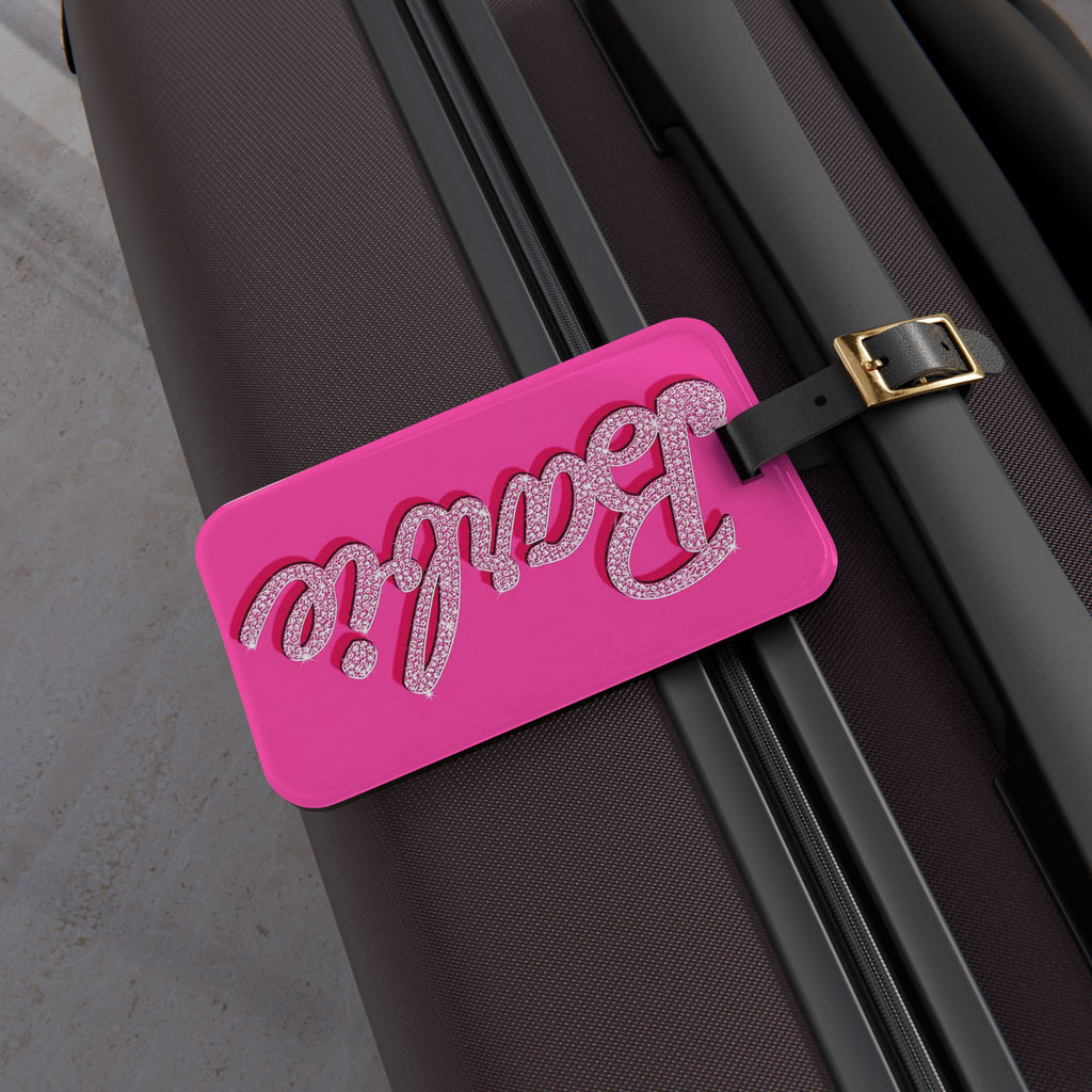 Hot Pink Bedazzled Barbie Luggage Tag