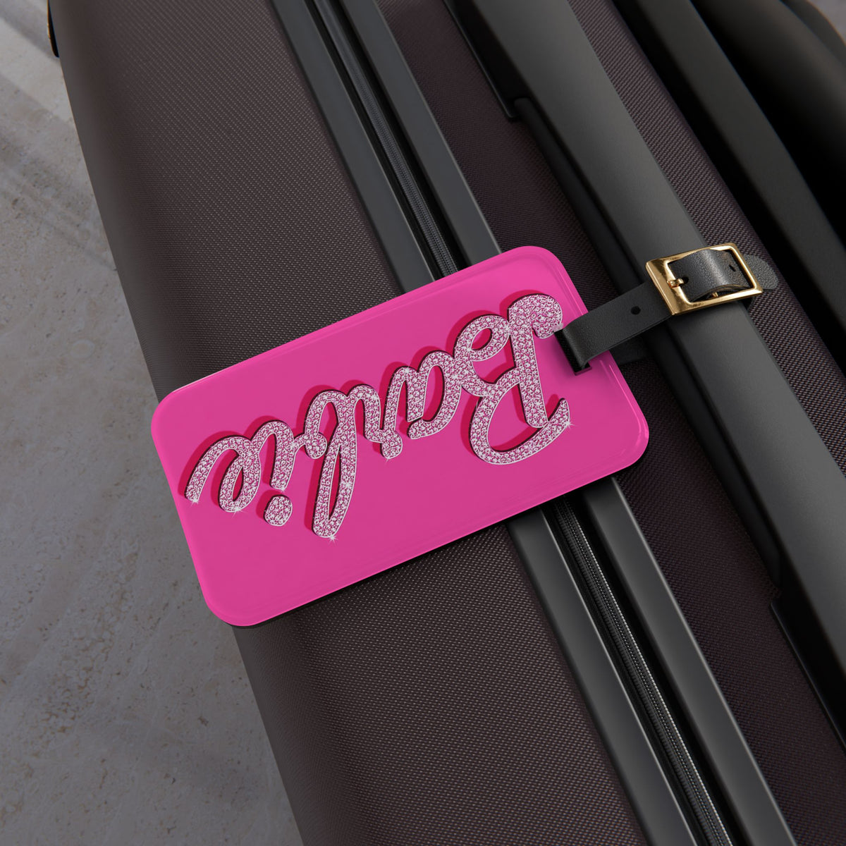 Hot Pink Bedazzled Barbie Luggage Tag