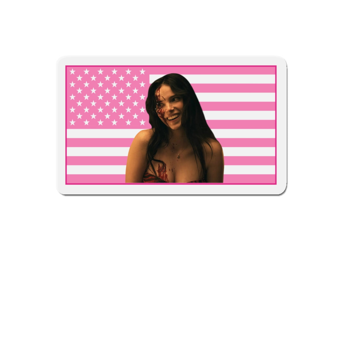 Inde Navarette Pink America Flag Magnet I Obsession