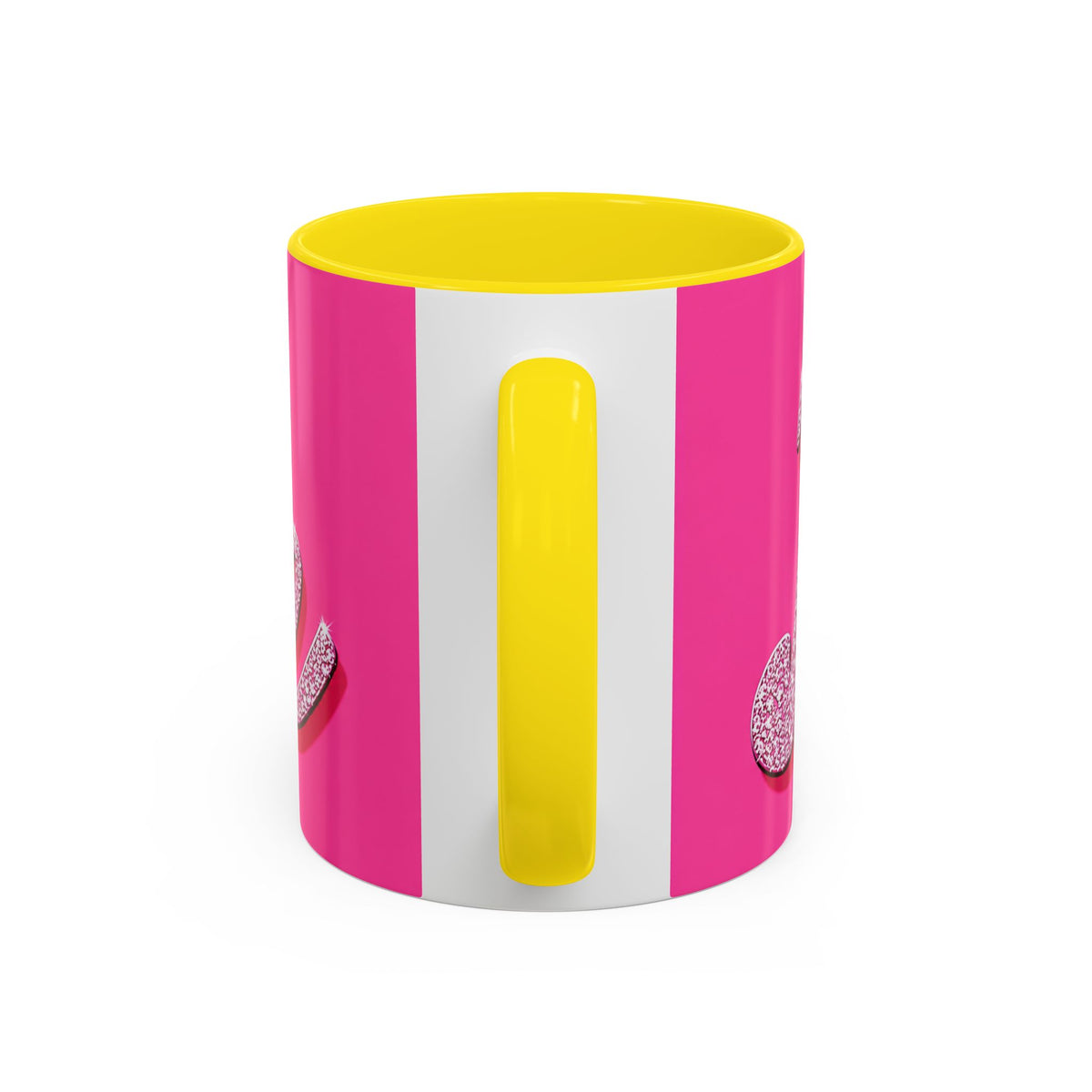 Barbie Pink Accent Coffee Mug with Rhinestone Script — Glam Tea & Coffee Gift