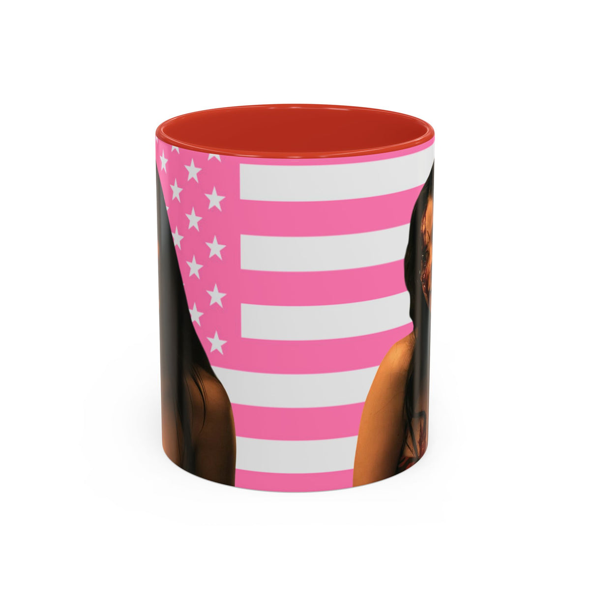 Inde Navarette Pink America Flag Mug I Obsession
