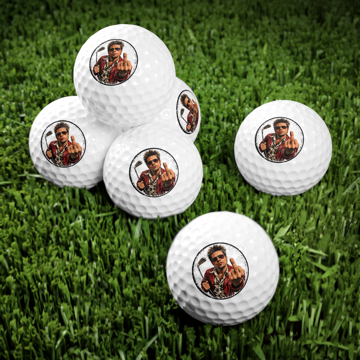 Tyler Durden, Brad Pitt, Fight Club Golf Balls, 6 Pieces